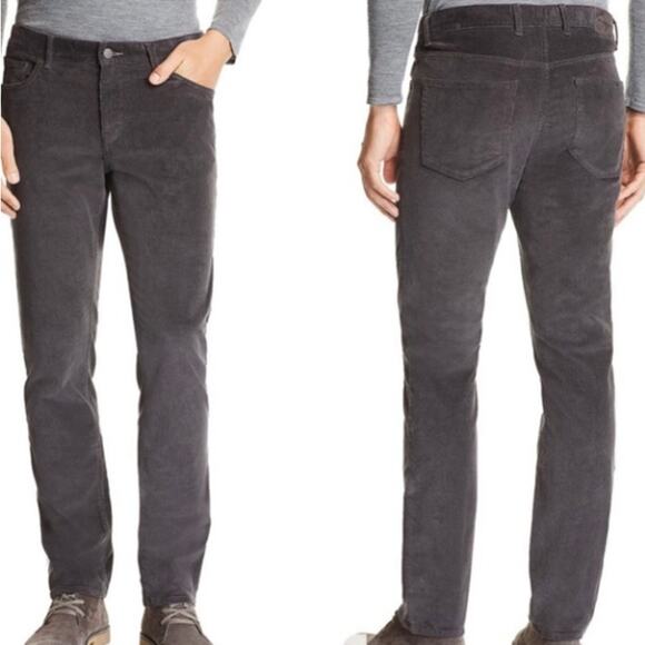 MICHAEL KORS Corduroy Pants Men 36x32 Gray Classic Everyday Academia Comfort - Picture 2 of 10